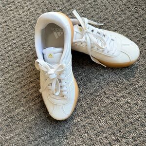 Adidas Women's White and Tan Sneakers